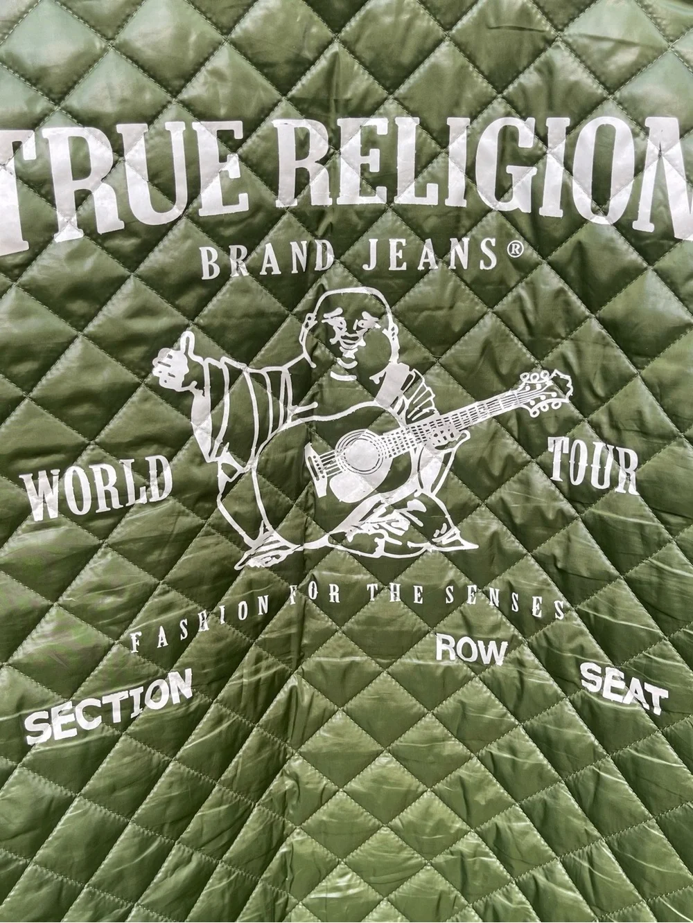 True religion Quilted Fighter Bomber Jacket olive green men’s size M